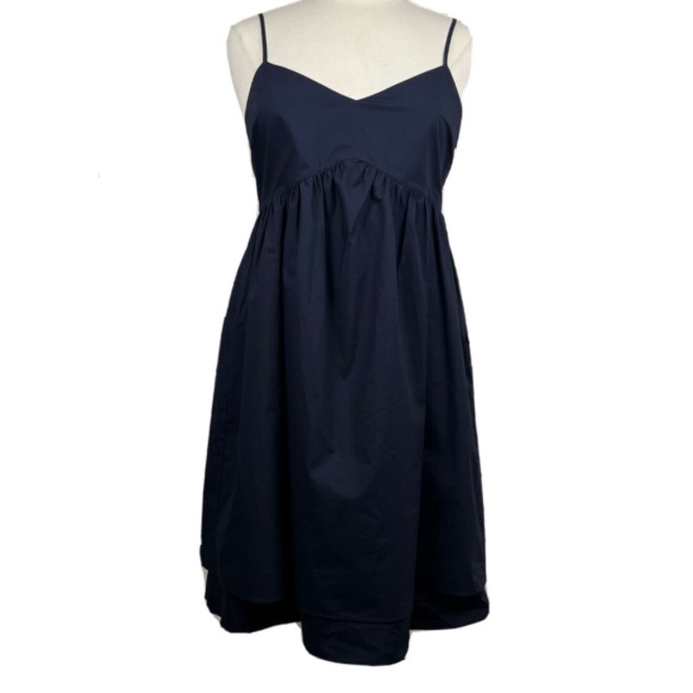 Derek Lam 10 Crosby Navy Blue Sleeveless Babydoll Shift Mini Dress Size 6